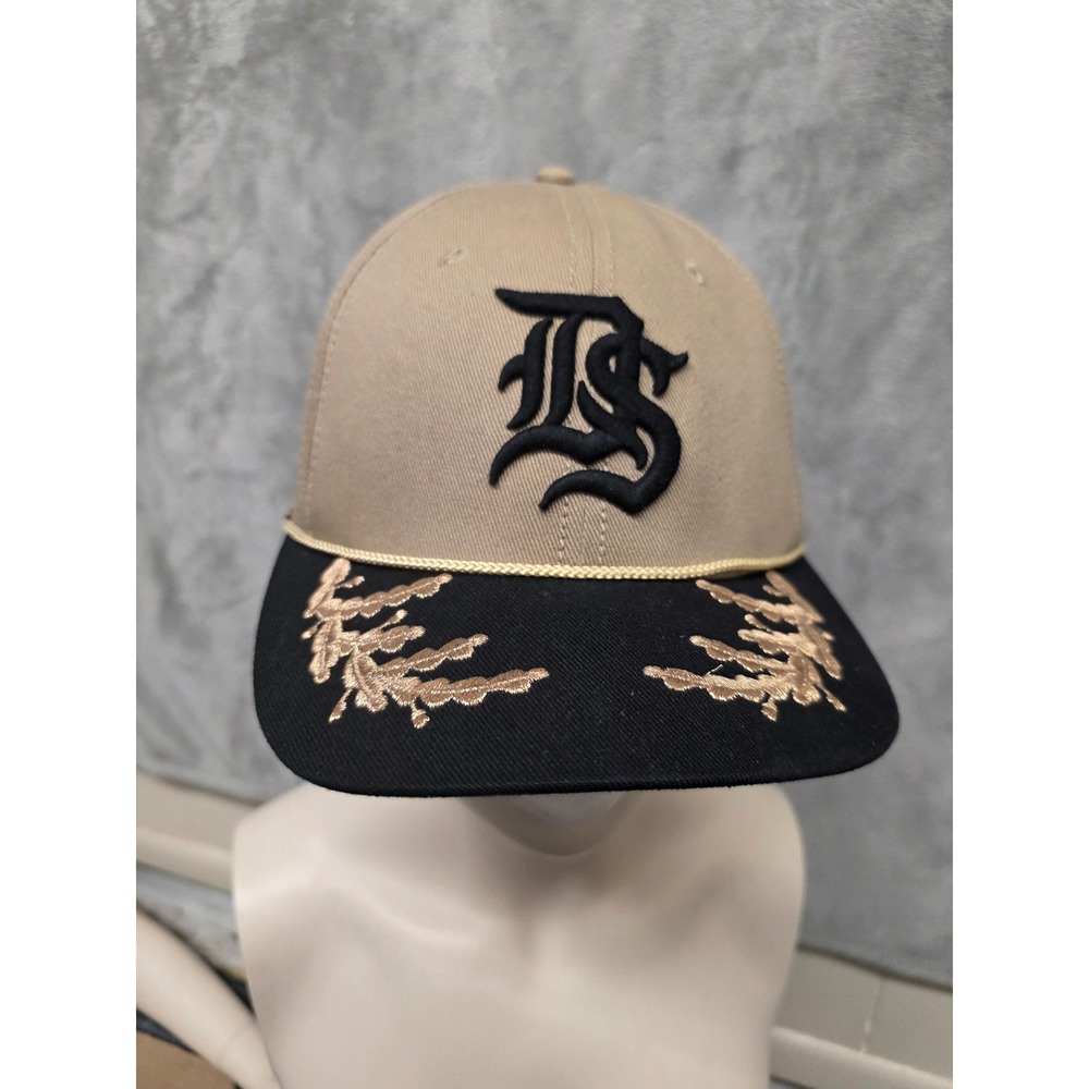 Denim & Supply Ralph Lauren Khaki Black DS Logo Laurel Leaf Snapback Hat